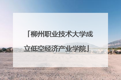 柳州职业技术大学成立低空经济产业学院