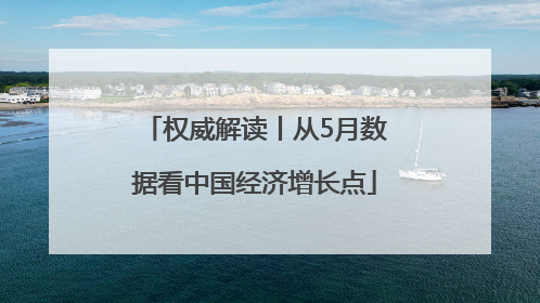 权威解读丨从5月数据看中国经济增长点