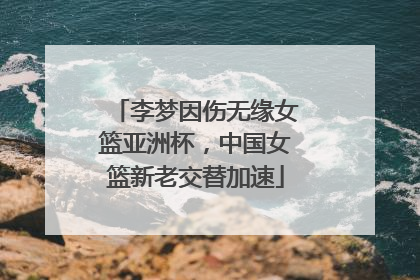 李梦因伤无缘女篮亚洲杯，中国女篮新老交替加速