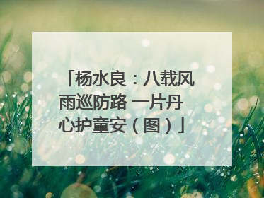 杨水良：八载风雨巡防路 一片丹心护童安（图）