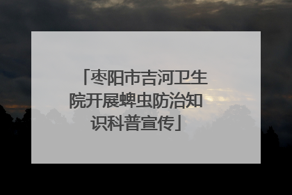 枣阳市吉河卫生院开展蜱虫防治知识科普宣传