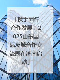 携手同行，合作发展！2025山东国际友城合作交流周在济南启动