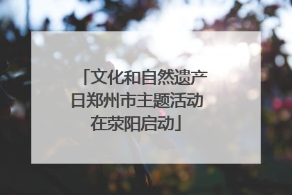 文化和自然遗产日郑州市主题活动在荥阳启动