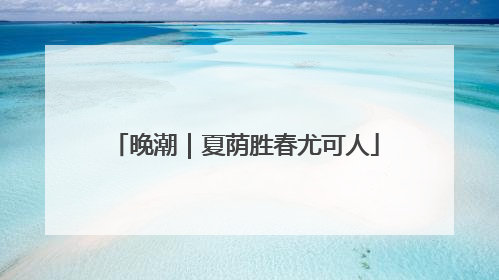 晚潮｜夏荫胜春尤可人