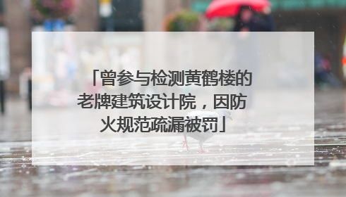 曾参与检测黄鹤楼的老牌建筑设计院，因防火规范疏漏被罚