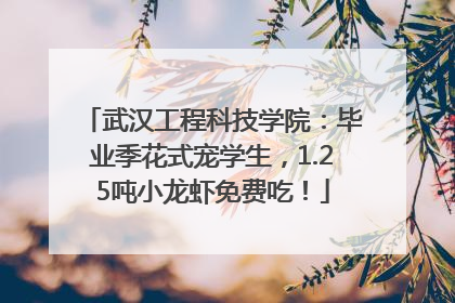 武汉工程科技学院：毕业季花式宠学生，1.25吨小龙虾免费吃！