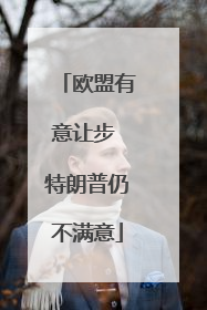 欧盟有意让步 特朗普仍不满意