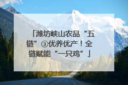 潍坊峡山农品“五链”③优养优产！全链赋能“一只鸡”