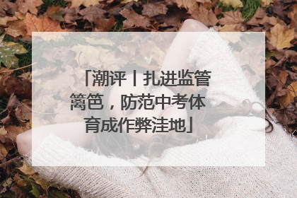 潮评丨扎进监管篱笆，防范中考体育成作弊洼地