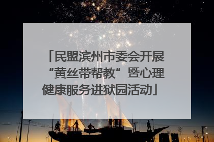 民盟滨州市委会开展“黄丝带帮教”暨心理健康服务进狱园活动
