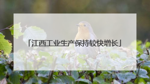 江西工业生产保持较快增长