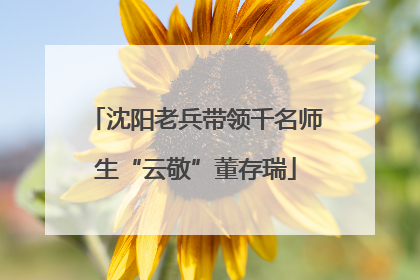 沈阳老兵带领千名师生“云敬”董存瑞