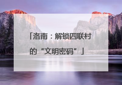 洛南：解锁四联村的“文明密码”