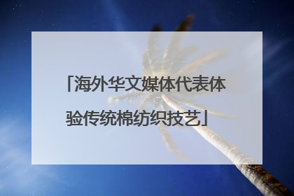 海外华文媒体代表体验传统棉纺织技艺