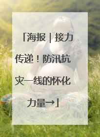 海报｜接力传递！防汛抗灾一线的怀化力量→