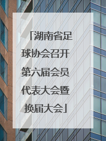 湖南省足球协会召开第六届会员代表大会暨换届大会