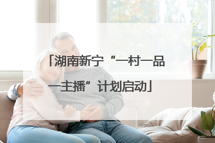 湖南新宁“一村一品一主播”计划启动