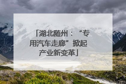 湖北随州：“专用汽车走廊”掀起产业新变革