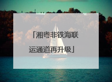 湘粤非铁海联运通道再升级