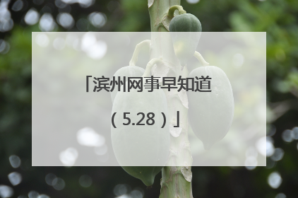 滨州网事早知道（5.28）
