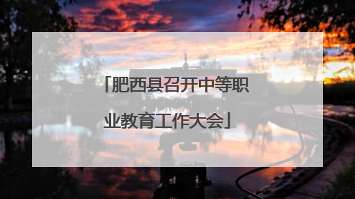 肥西县召开中等职业教育工作大会