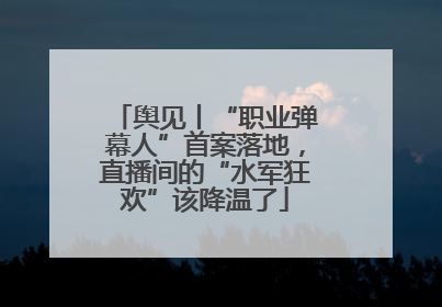 舆见丨“职业弹幕人”首案落地，直播间的“水军狂欢”该降温了