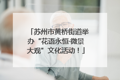 苏州市黄桥街道举办“花语永恒·微景大观”文化活动！