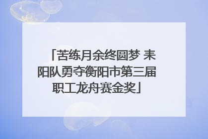 苦练月余终圆梦 耒阳队勇夺衡阳市第三届职工龙舟赛金奖