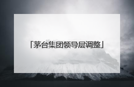 茅台集团领导层调整