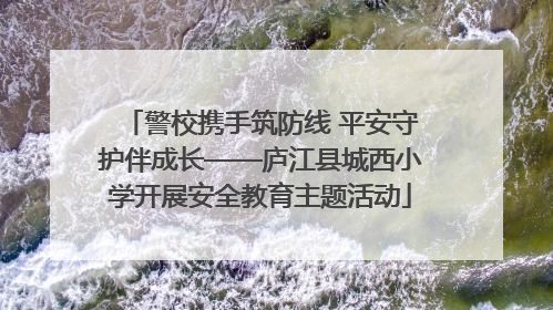 警校携手筑防线 平安守护伴成长——庐江县城西小学开展安全教育主题活动