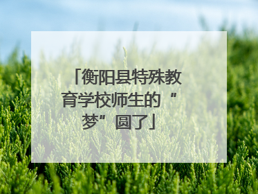 衡阳县特殊教育学校师生的“梦”圆了