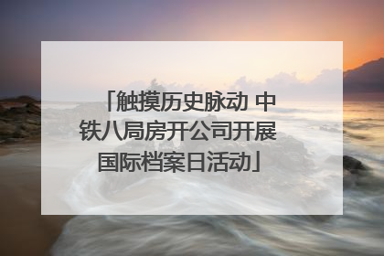 触摸历史脉动 中铁八局房开公司开展国际档案日活动