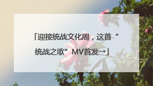 迎接统战文化周，这首“统战之歌”MV首发→