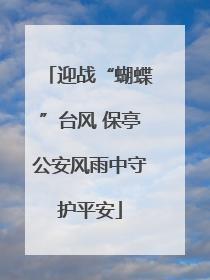 迎战“蝴蝶”台风 保亭公安风雨中守护平安