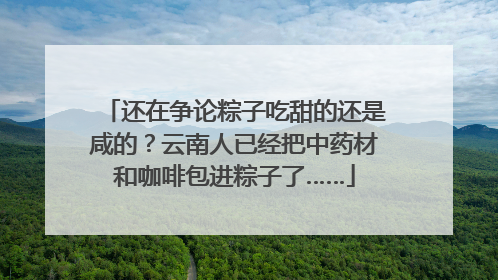 还在争论粽子吃甜的还是咸的？云南人已经把中药材和咖啡包进粽子了……
