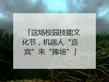这场校园技能文化节，机器人“嘉宾”来“捧场”