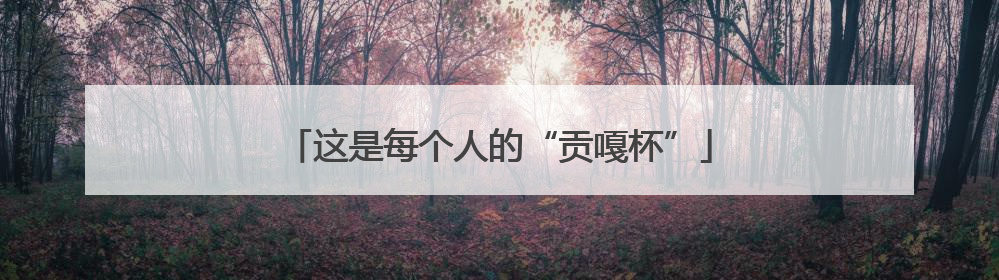 这是每个人的“贡嘎杯”