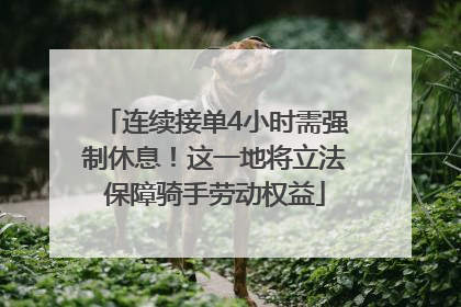 连续接单4小时需强制休息！这一地将立法保障骑手劳动权益
