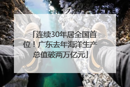 连续30年居全国首位！广东去年海洋生产总值破两万亿元
