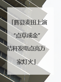 辉县麦田上演“点草成金” 秸秆发电点亮万家灯火
