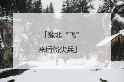 豫北“飞”来后备尖兵