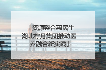 资源整合惠民生 湖北柠月集团推动医养融合新实践