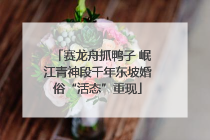 赛龙舟抓鸭子 岷江青神段千年东坡婚俗“活态”重现