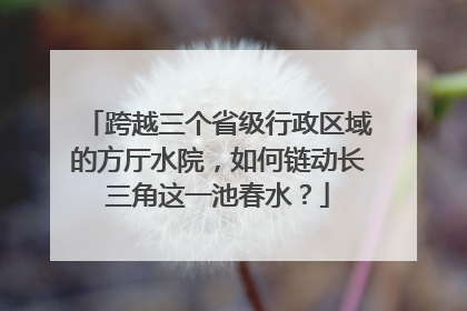 跨越三个省级行政区域的方厅水院，如何链动长三角这一池春水？