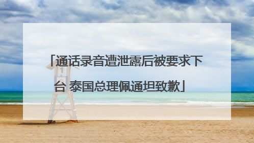 通话录音遭泄露后被要求下台 泰国总理佩通坦致歉