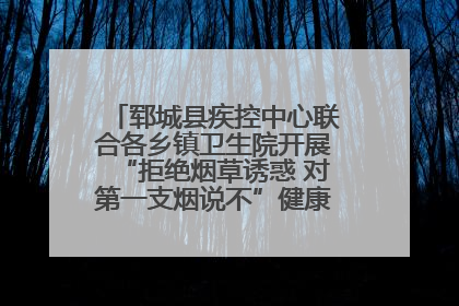 郓城县疾控中心联合各乡镇卫生院开展“拒绝烟草诱惑 对第一支烟说不”健康教育宣传活动