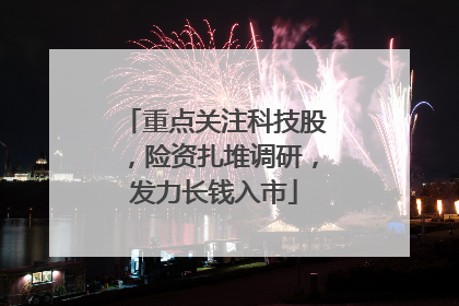 重点关注科技股，险资扎堆调研，发力长钱入市