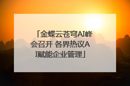 金蝶云苍穹AI峰会召开 各界热议AI赋能企业管理