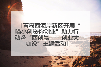 青岛西海岸新区开展“喵小创贷你创业”助力行动暨“西创赢——创业大咖说”主题活动