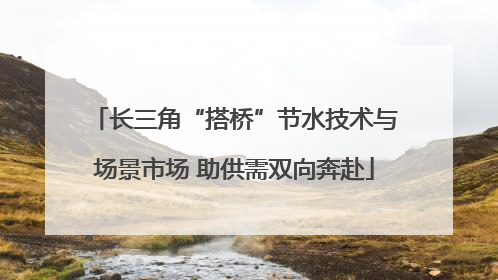 长三角“搭桥”节水技术与场景市场 助供需双向奔赴
